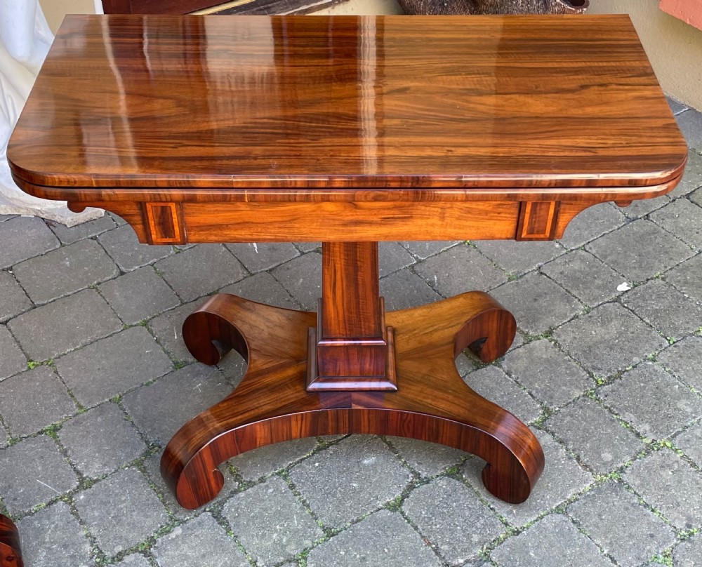 Pair of Regency Gonçalo Alves Tea Tables, With Isle of Man Provenance View IV