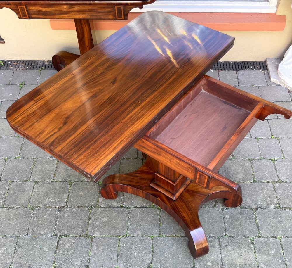 Pair of Regency Gonçalo Alves Tea Tables, With Isle of Man Provenance View VIII