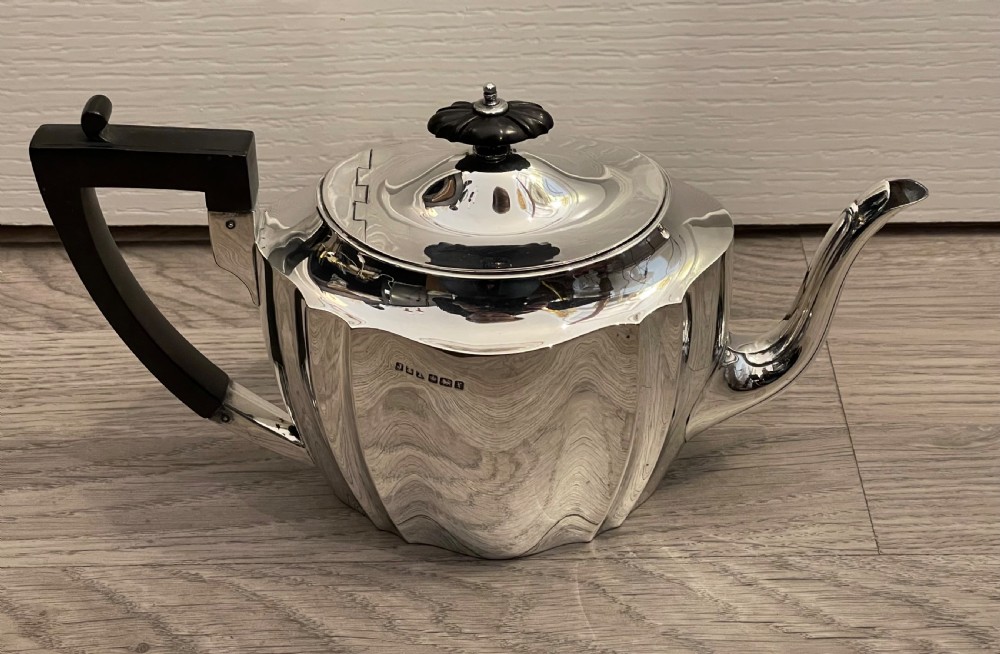 George V Solid Silver Four Piece Tea Set View IV