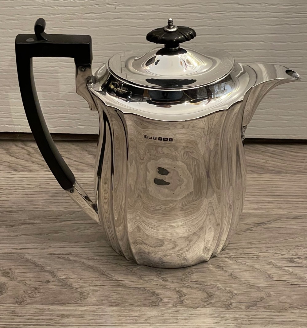 George V Solid Silver Four Piece Tea Set View VIII