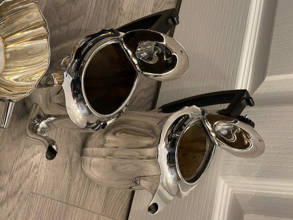 George V Solid Silver Four Piece Tea Set View XII