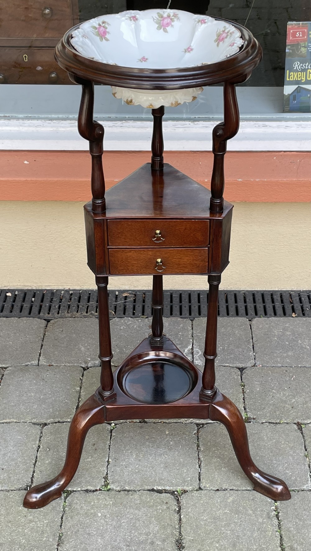George II Mahogany Wig Stand