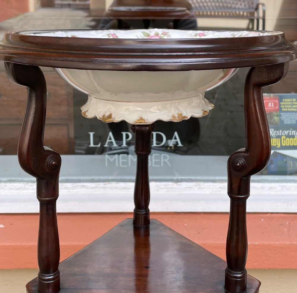 George II Mahogany Wig Stand View V