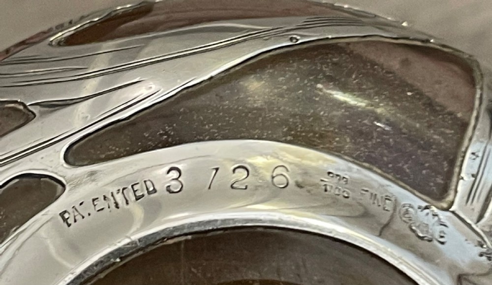 American Silver Overlaid Scent Bottle. C1900 View V