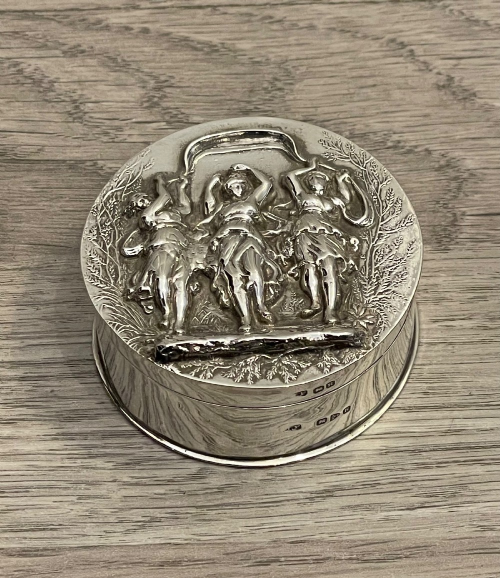 Quality Late Victorian Silver Table Box, Chester 1900