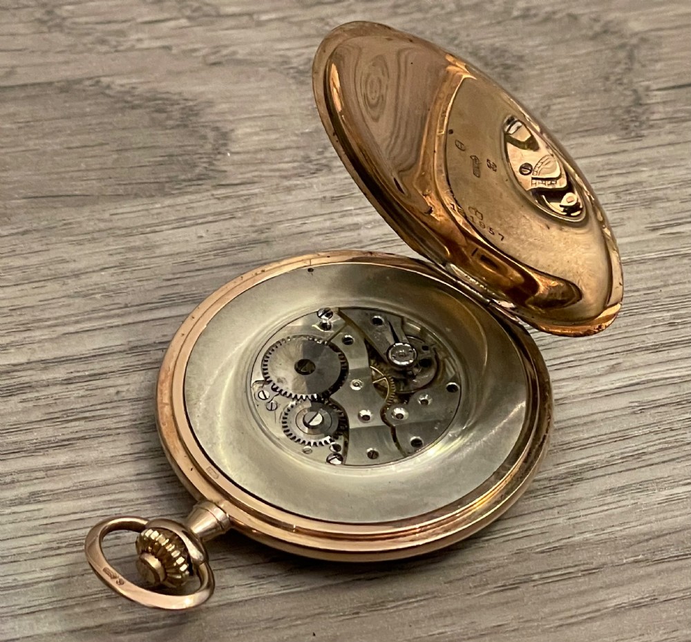 9ct Gold Swiss Movement Full Hunter Pocket Watch, S Smith & Sons View VIII