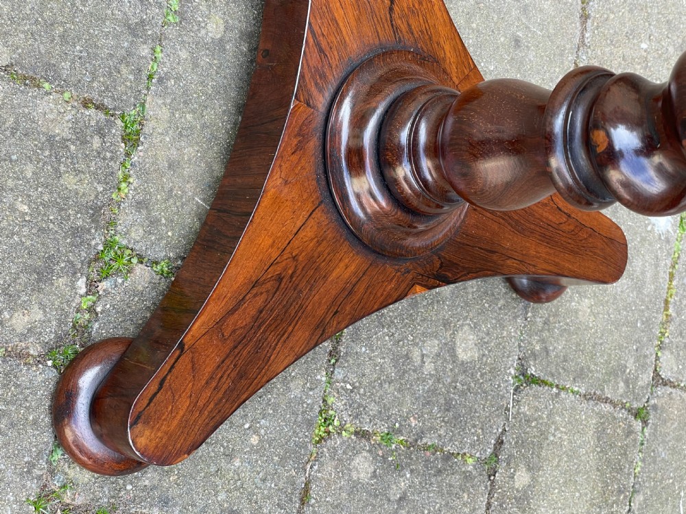 Beautiful Victorian Rosewood Chess Top Table View V