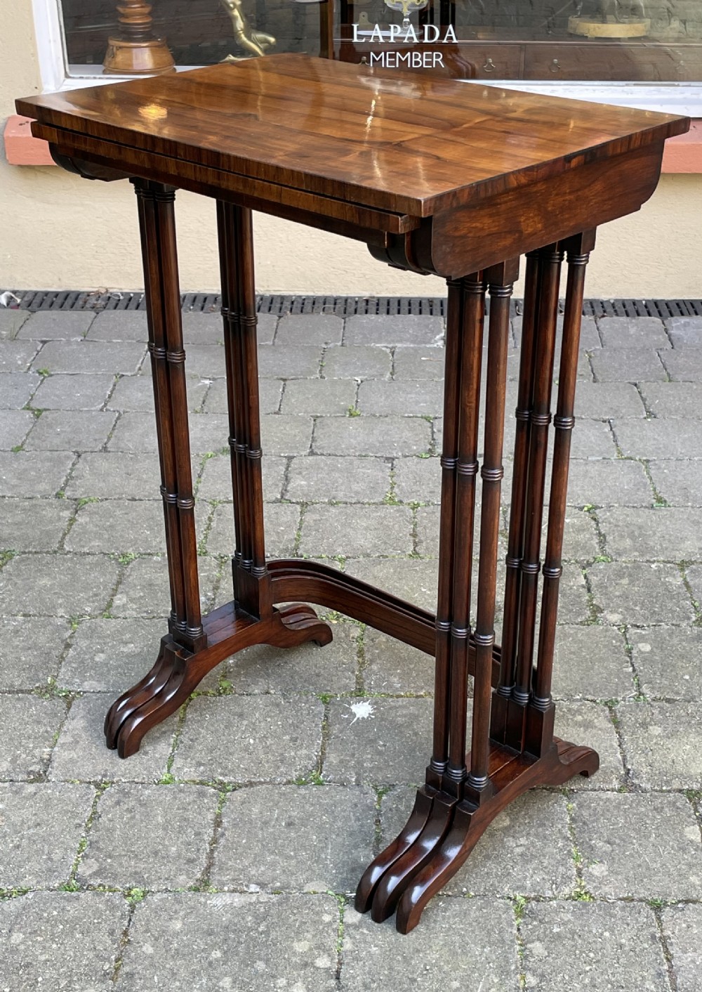 Set of Three Regency Rosewood Nest of Tables View III