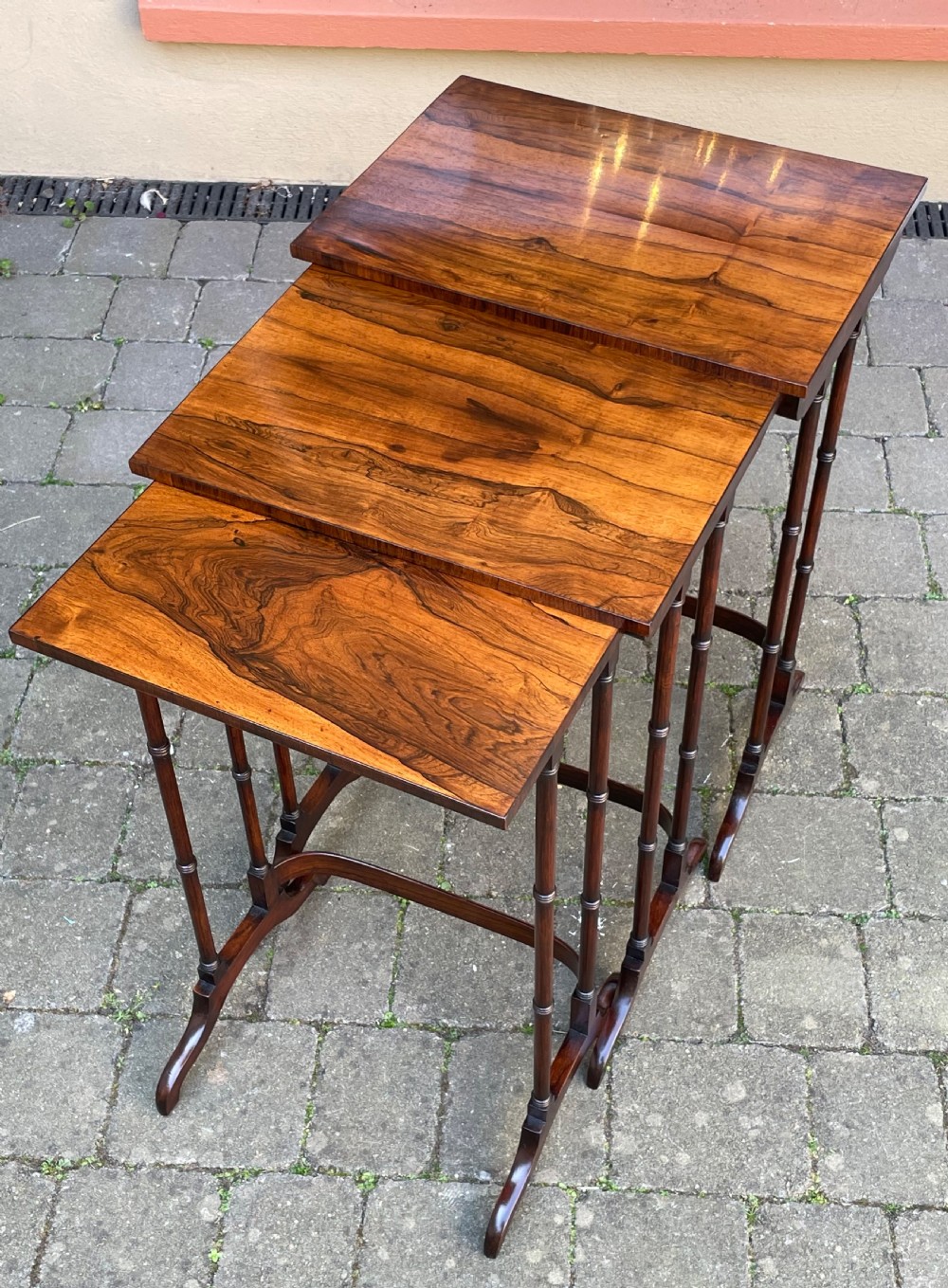 Set of Three Regency Rosewood Nest of Tables View VI