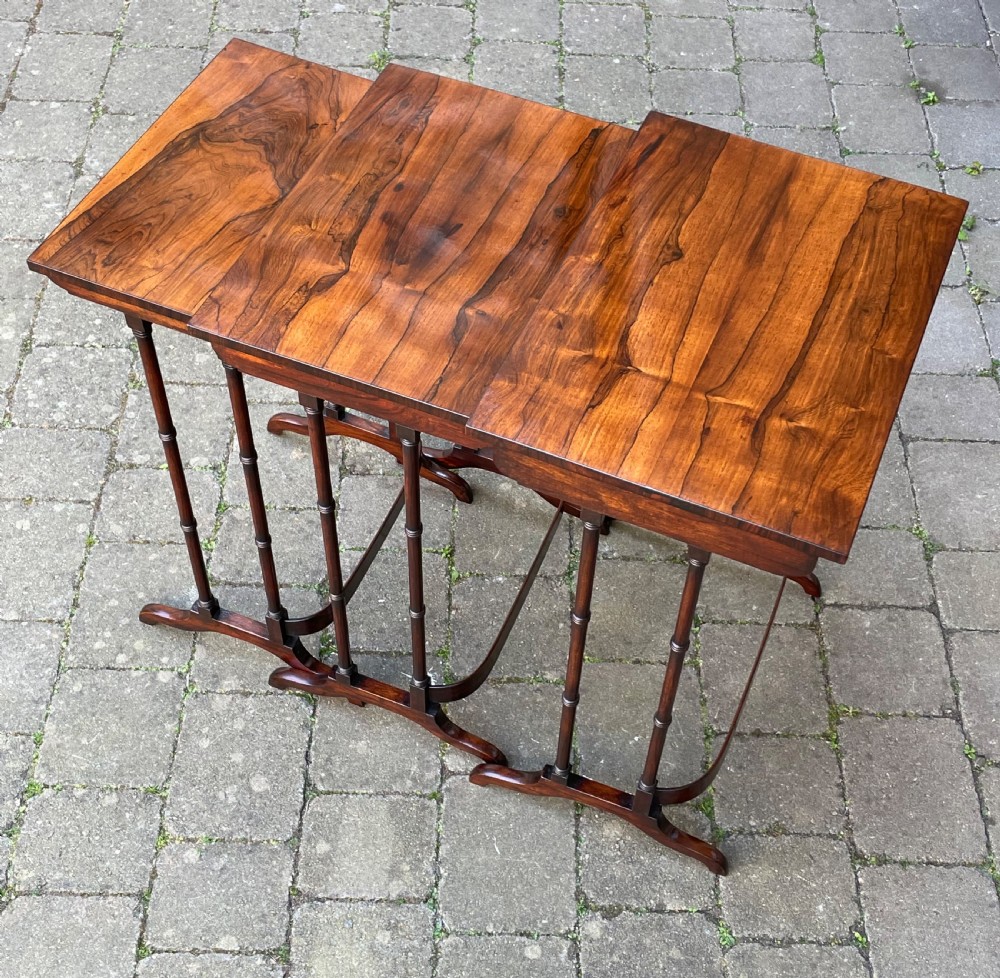 Set of Three Regency Rosewood Nest of Tables View VII