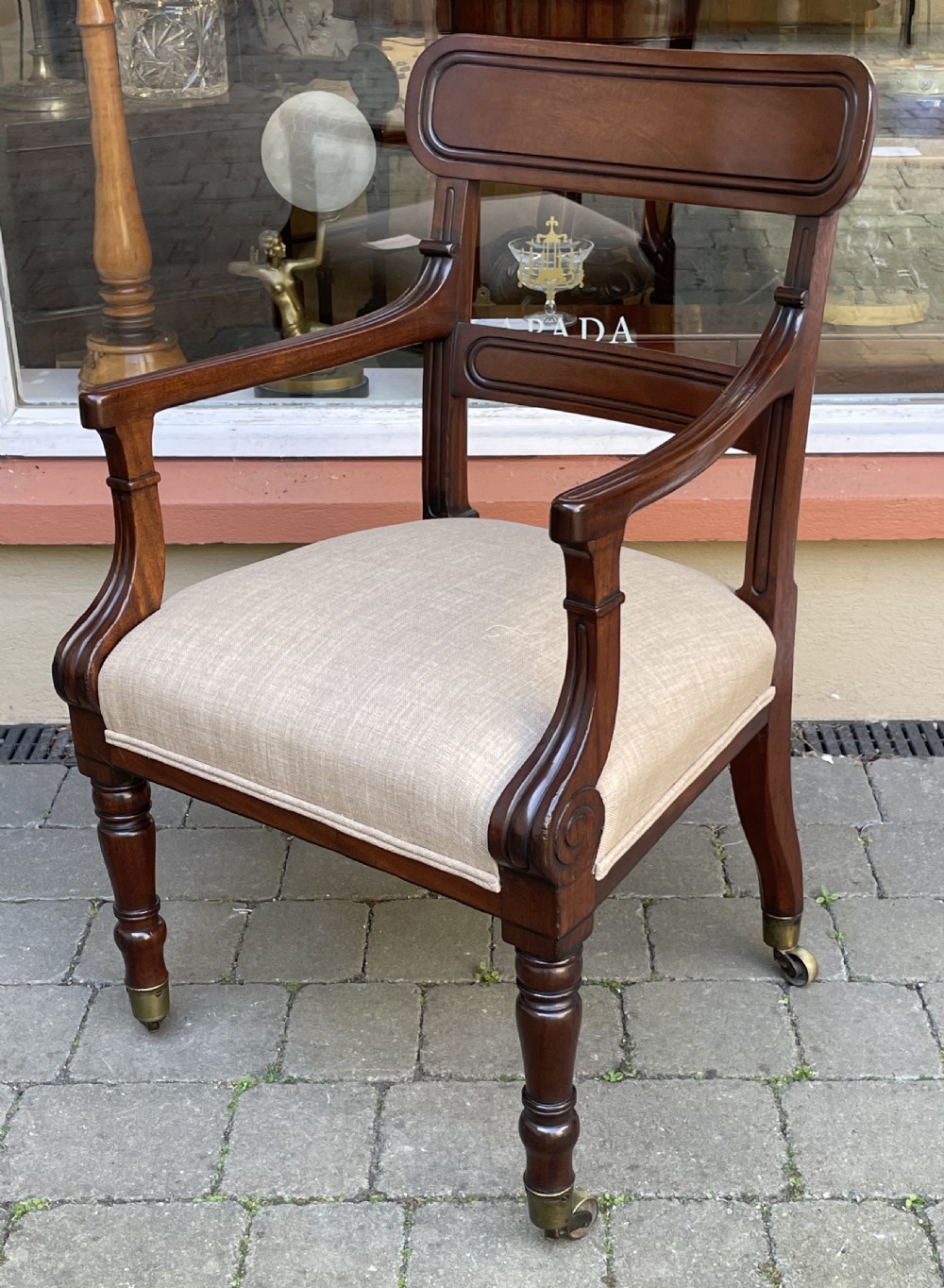 William IV Mahogany Desk Chair of Generous Proportions