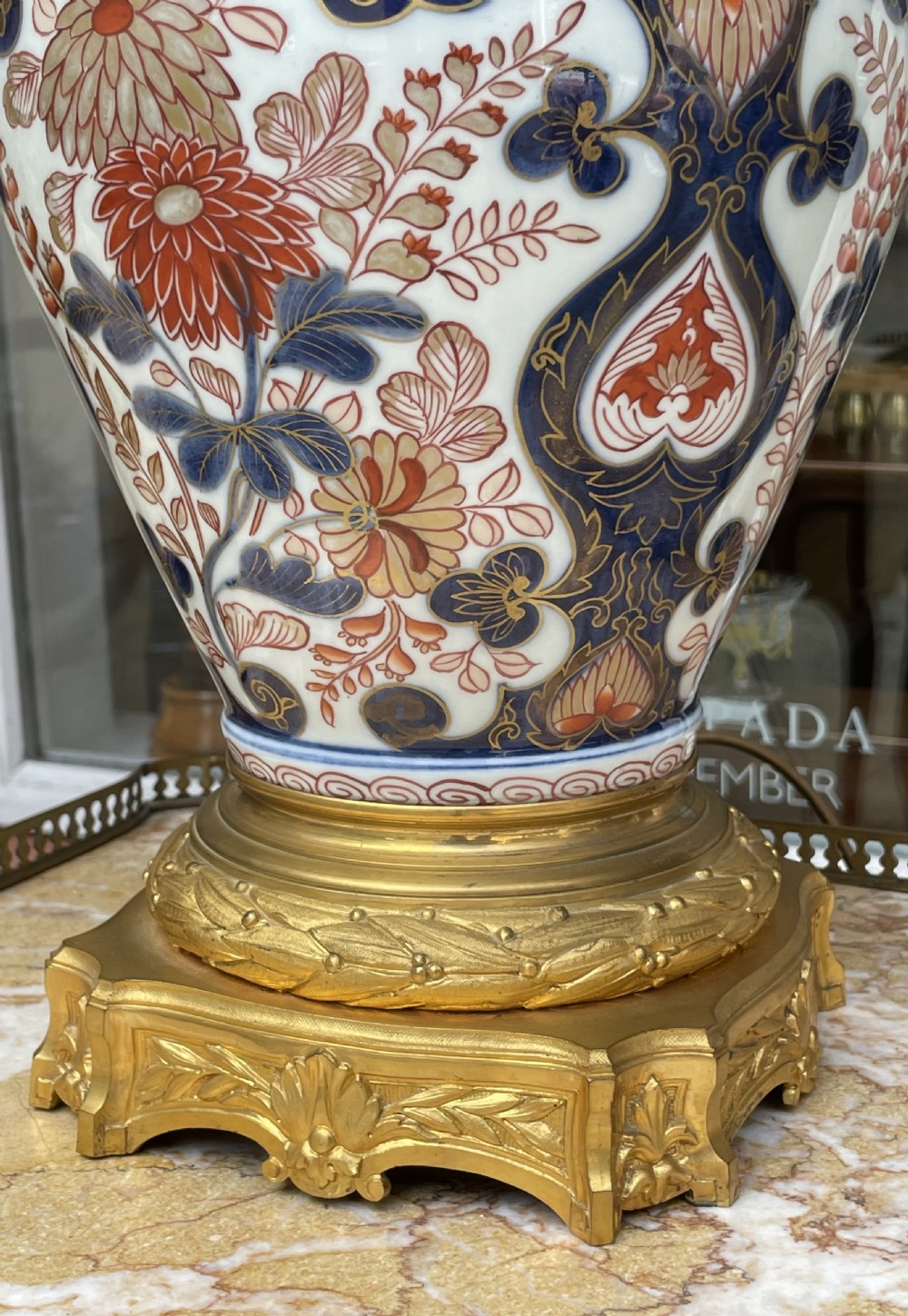 Large Pair of Imari and Ormolu Table Lamps View VI