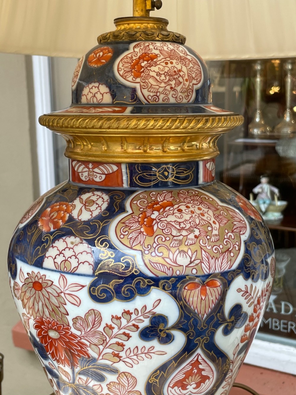 Large Pair of Imari and Ormolu Table Lamps View VII