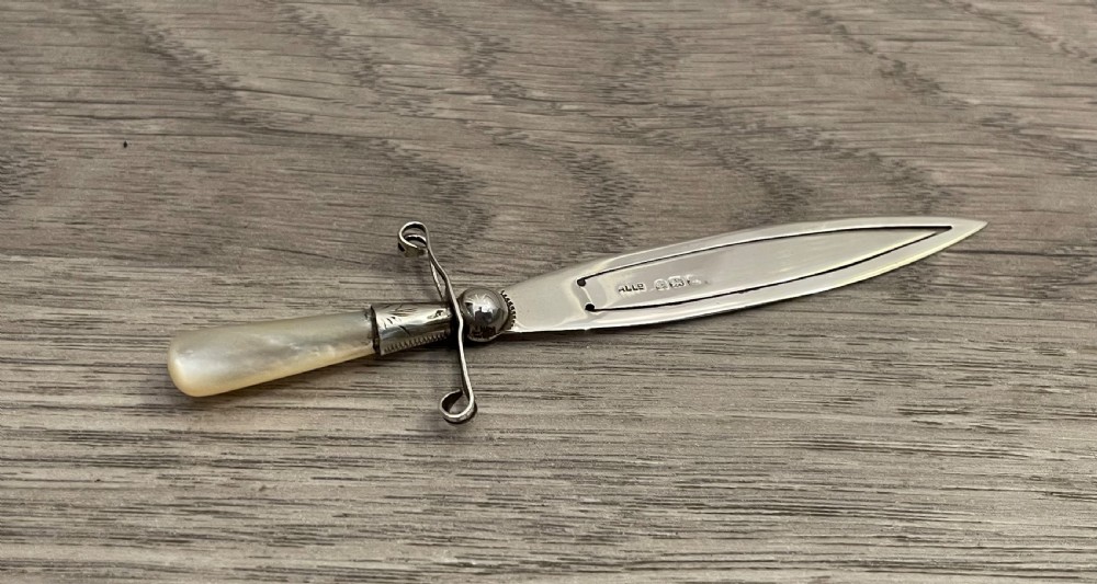 Large Novelty Silver & Mother of Pearl Bookmark View II