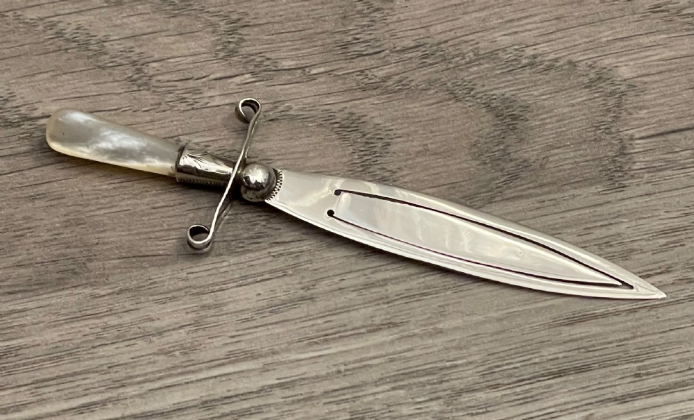 Large Novelty Silver & Mother of Pearl Bookmark View IV
