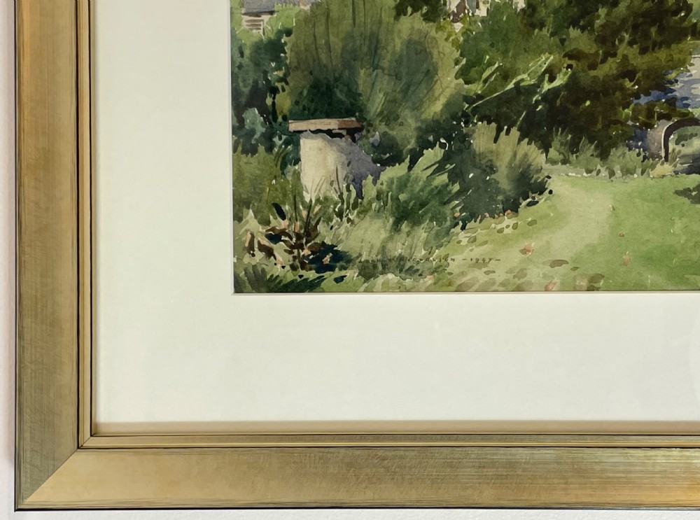 John Hobson Nicholson Watercolour, Kentraugh House, Isle of Man View II