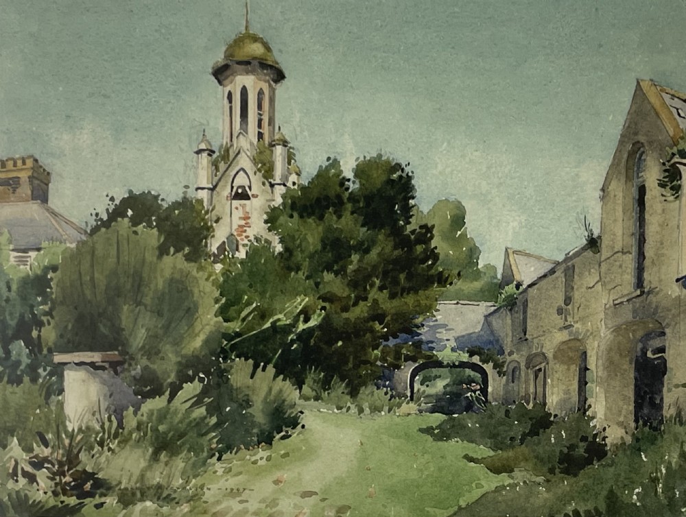 John Hobson Nicholson Watercolour, Kentraugh House, Isle of Man View III