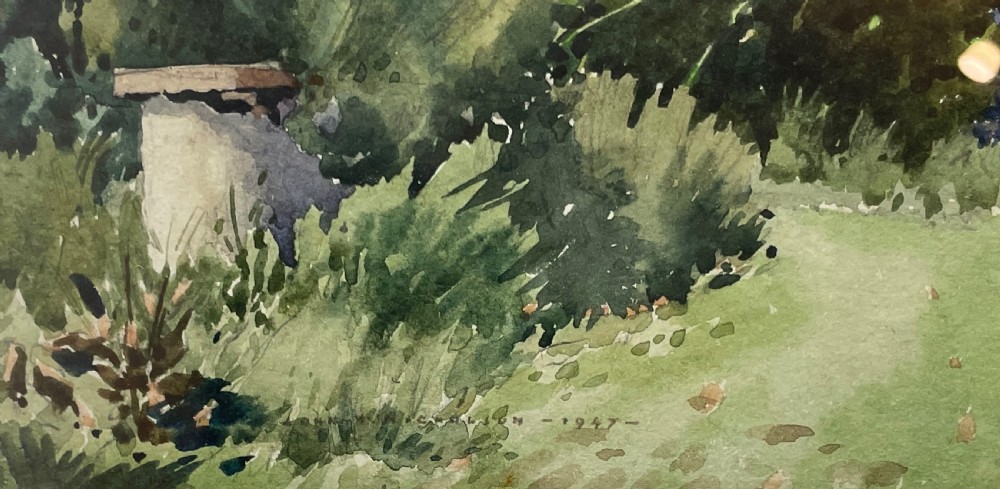John Hobson Nicholson Watercolour, Kentraugh House, Isle of Man View IV
