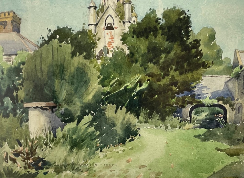 John Hobson Nicholson Watercolour, Kentraugh House, Isle of Man View V