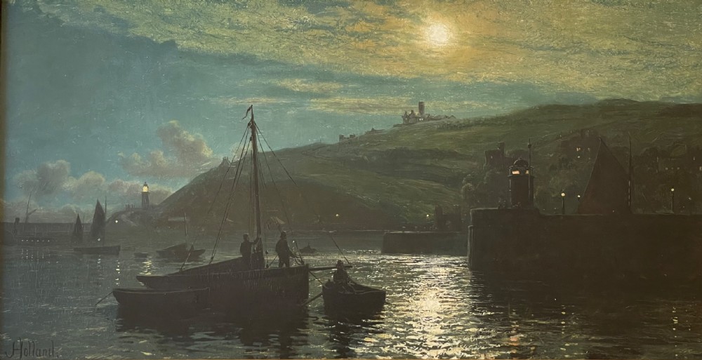 Large Oil Painting of Douglas Harbour, Isle of Man by John Holland  View VI