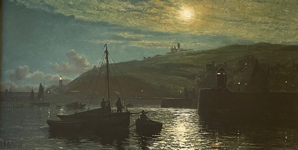 Large Oil Painting of Douglas Harbour, Isle of Man by John Holland  View VIII