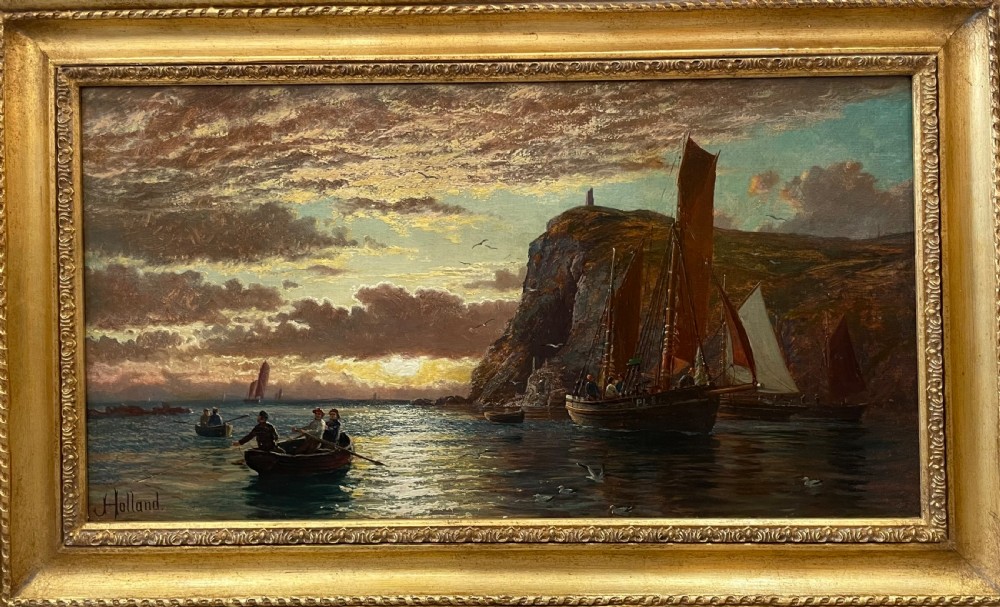 Oil Painting of Port Erin, Isle of Man by John Holland