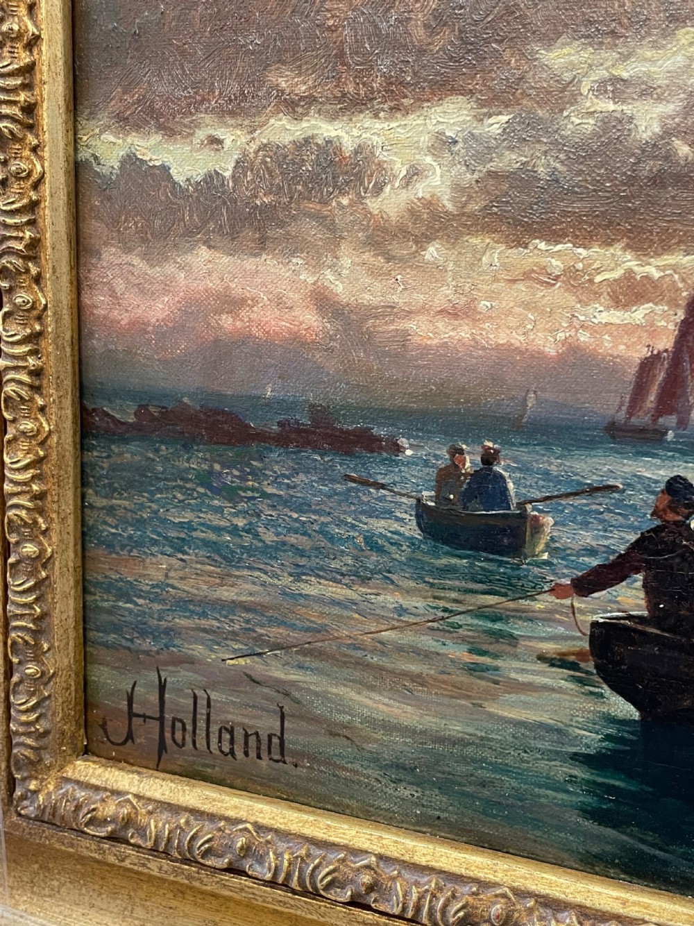 Oil Painting of Port Erin, Isle of Man by John Holland View VI