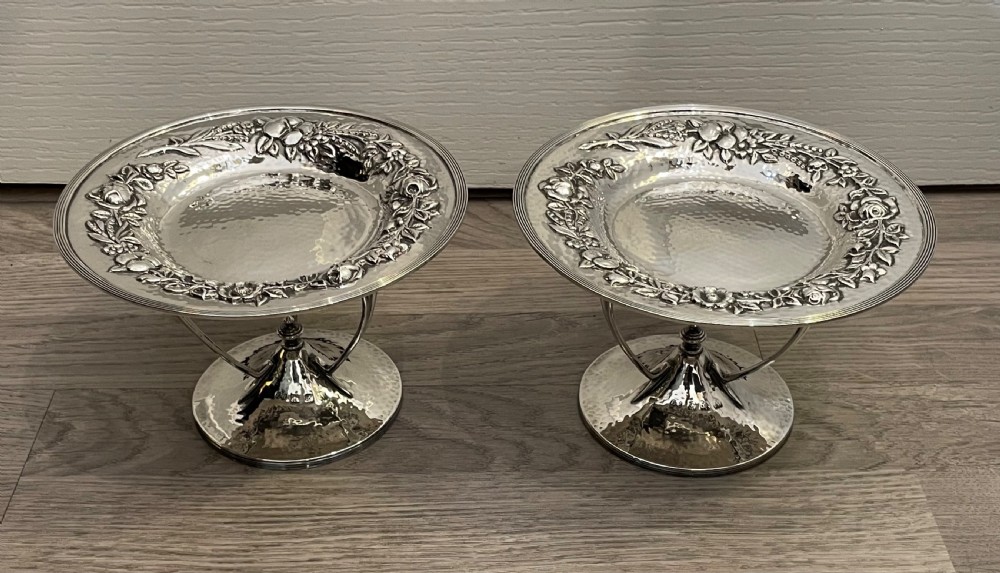Pair of Scottish Arts & Crafts Silver Tazzas, Glasgow