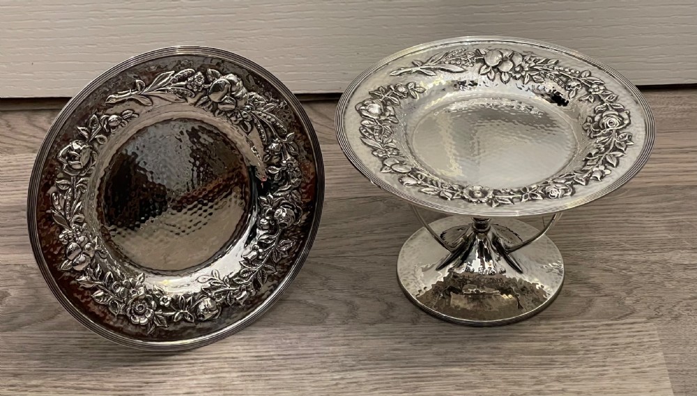 Pair of Scottish Arts & Crafts Silver Tazzas, Glasgow View III