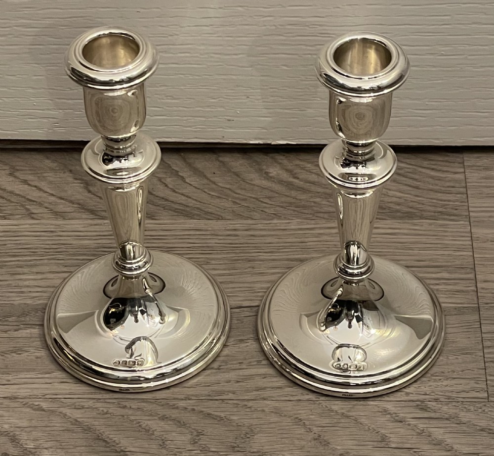 Pair of Elizabeth II Solid Silver Candlesticks View IV