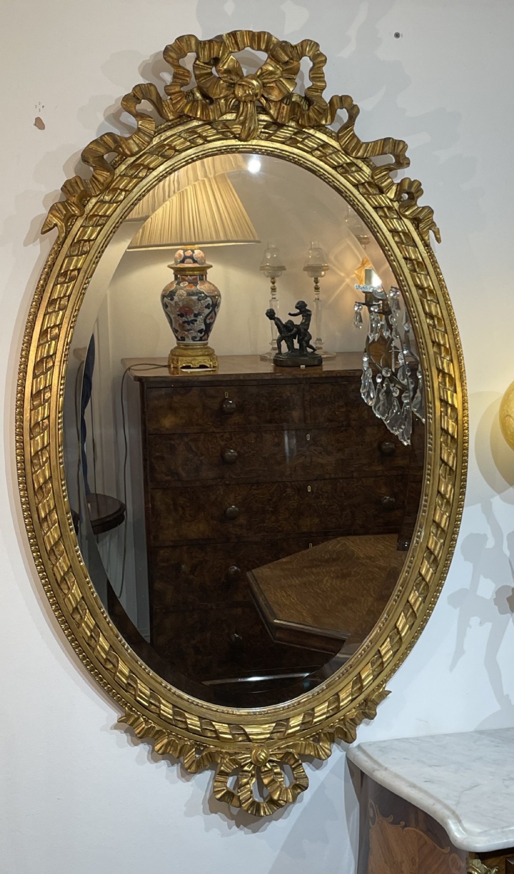 French Gilt Wall Mirror, Valence
