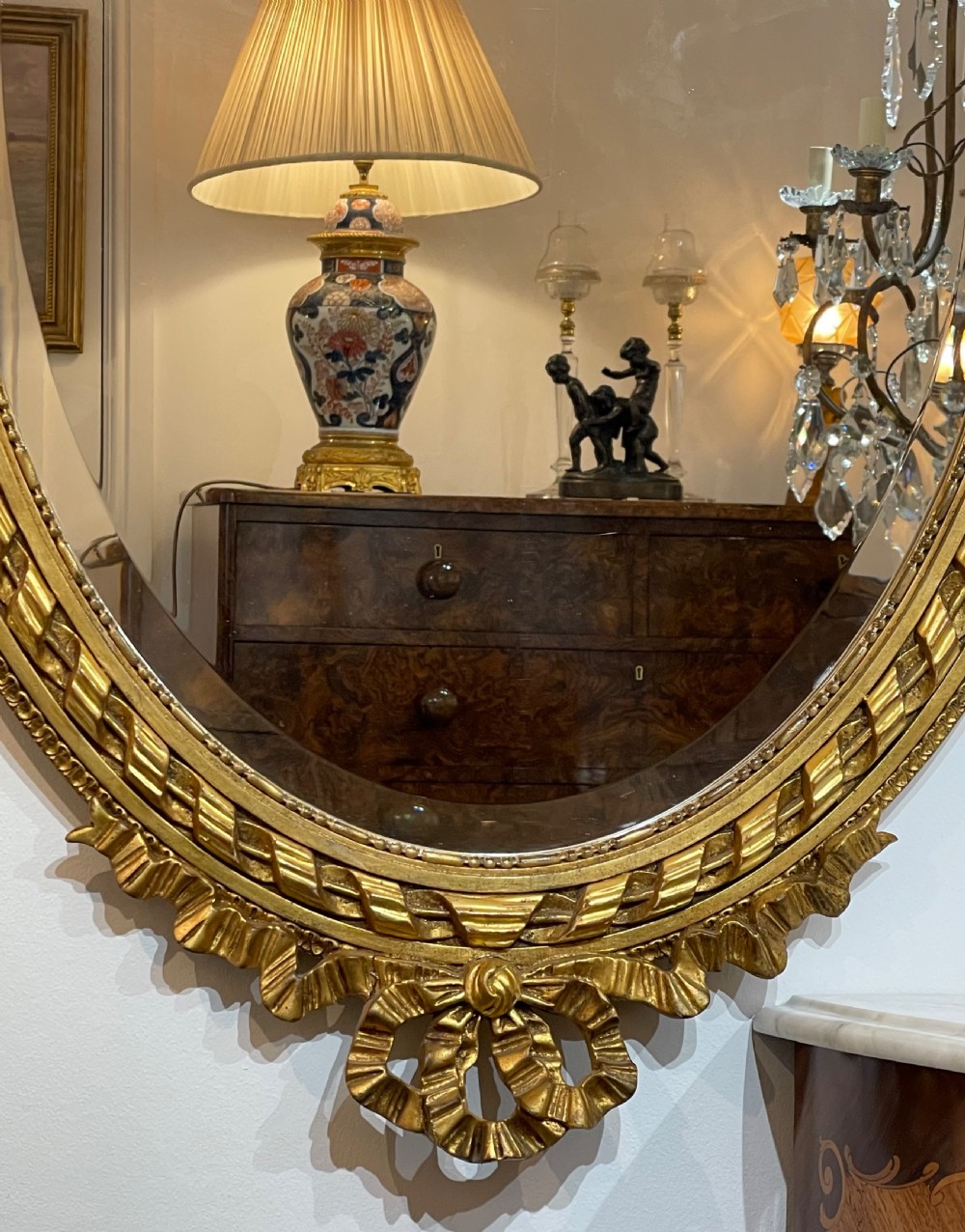 French Gilt Wall Mirror, Valence View II