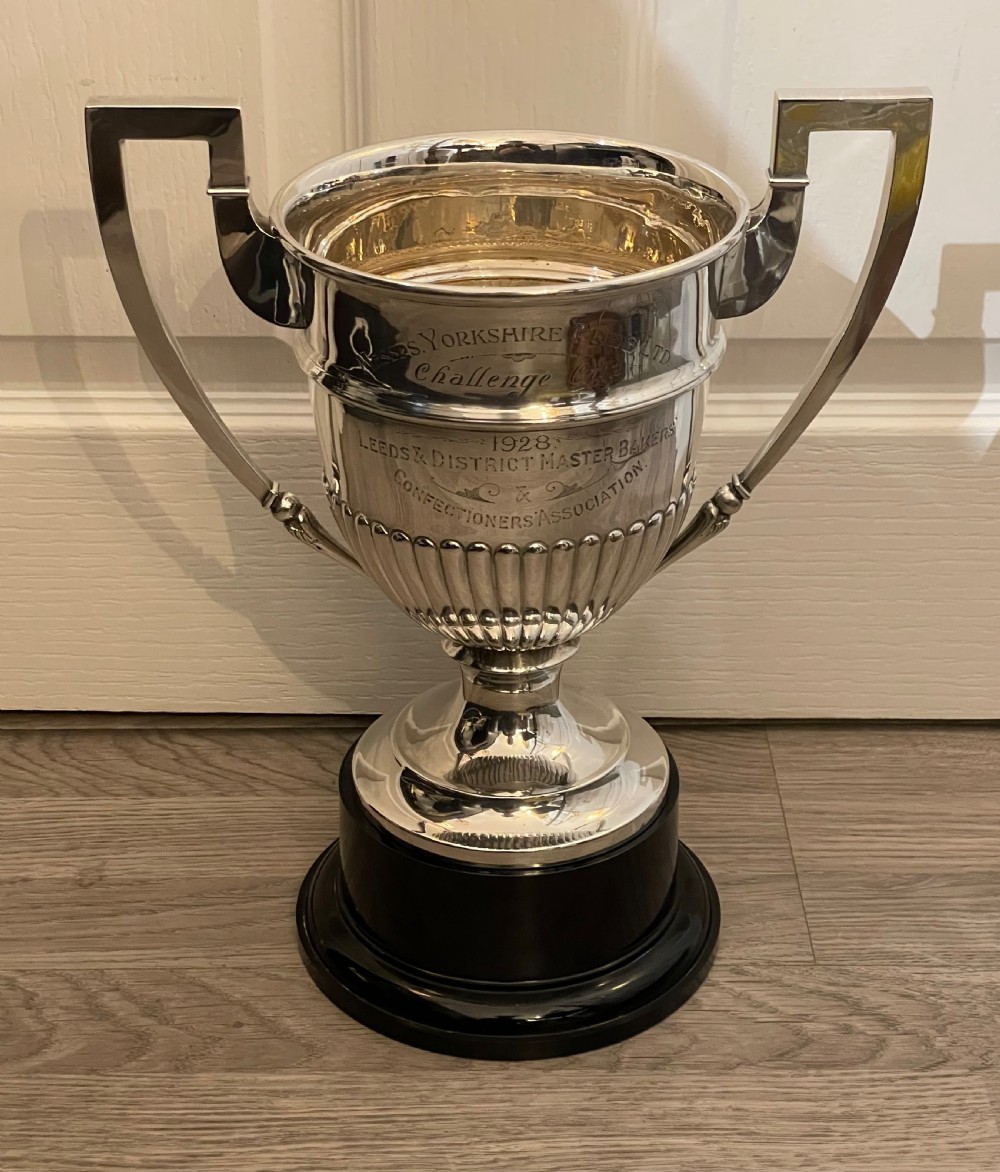 Large George V Solid Silver Trophy Cup With Original Case