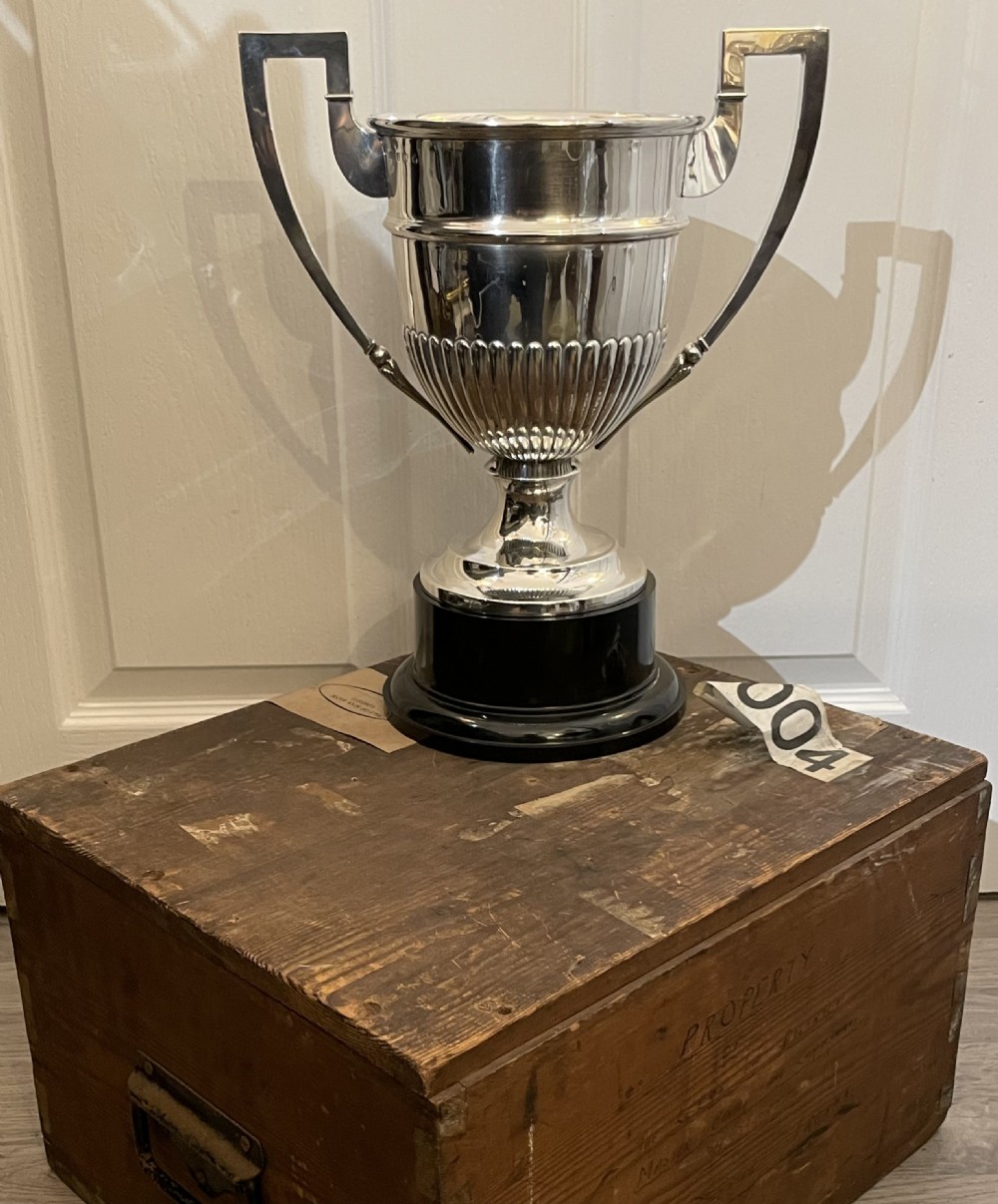 Large George V Solid Silver Trophy Cup With Original Case View II