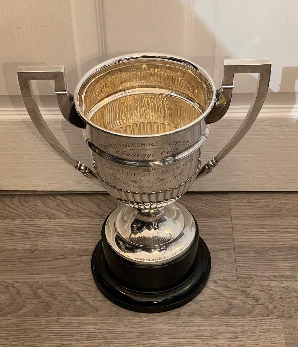 Large George V Solid Silver Trophy Cup With Original Case View III