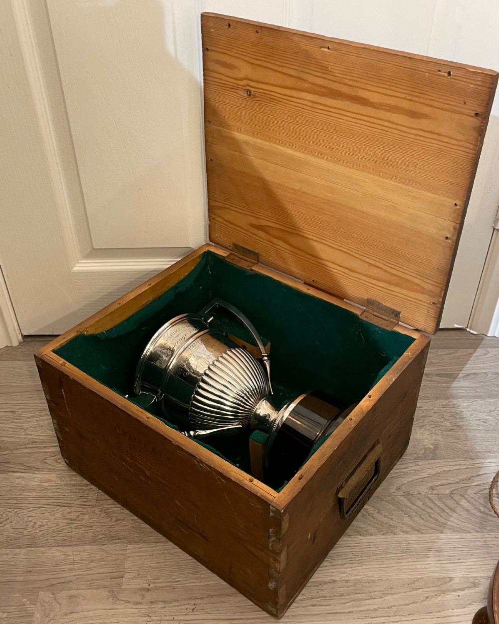Large George V Solid Silver Trophy Cup With Original Case View IX