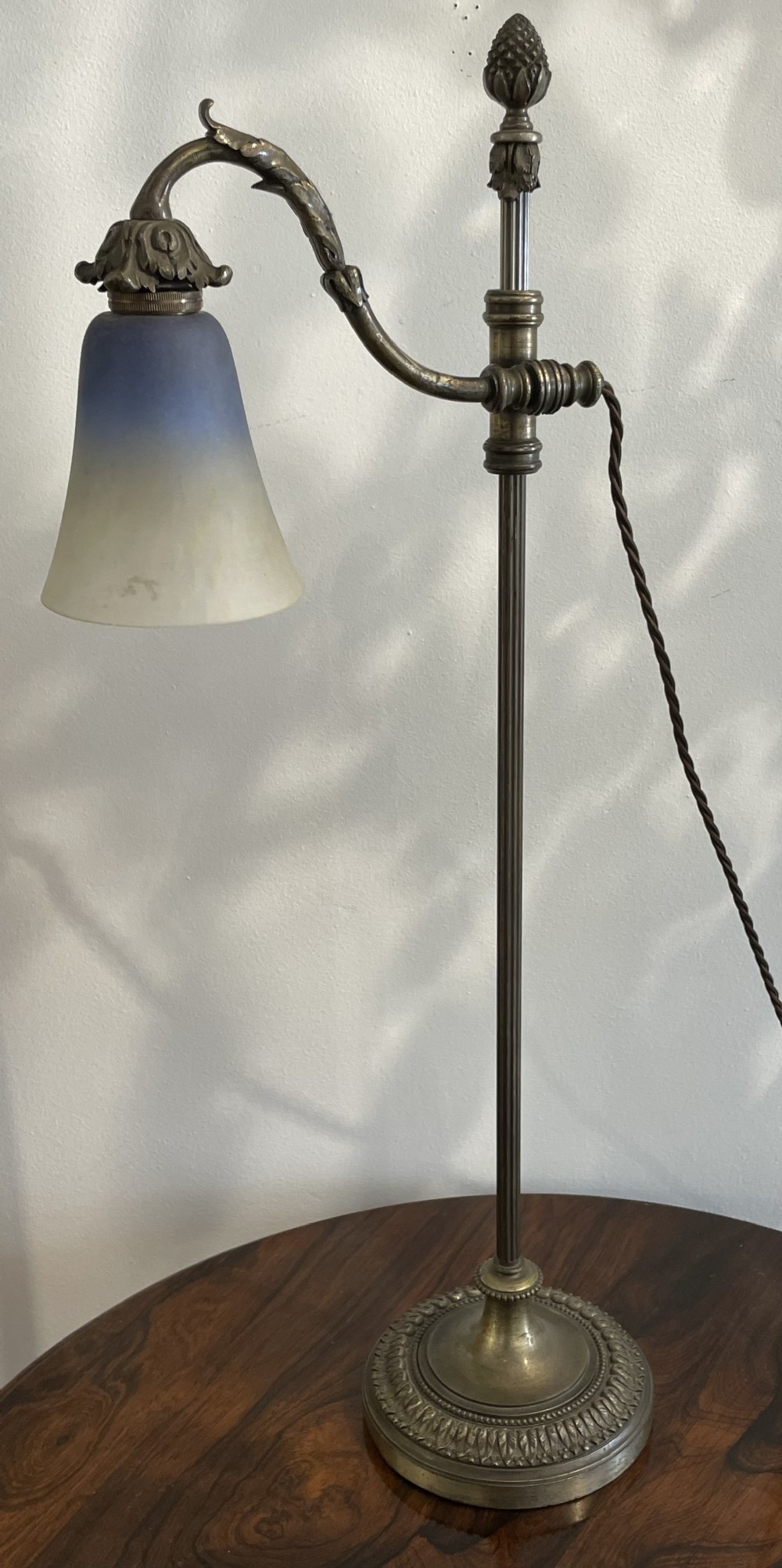 Quality Bronzed Adjustable Table Lamp with Shade