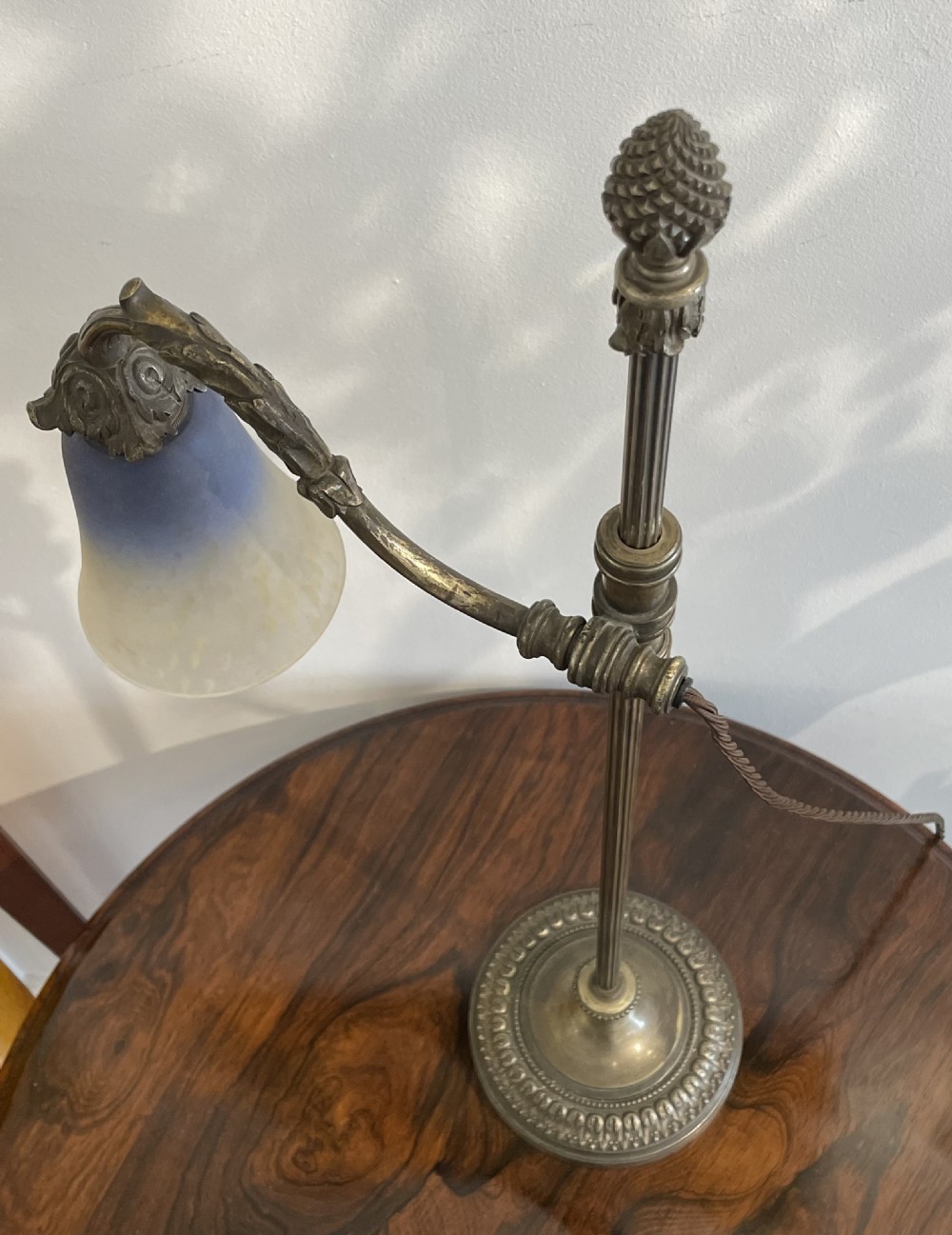 Quality Bronzed Adjustable Table Lamp with Shade View III