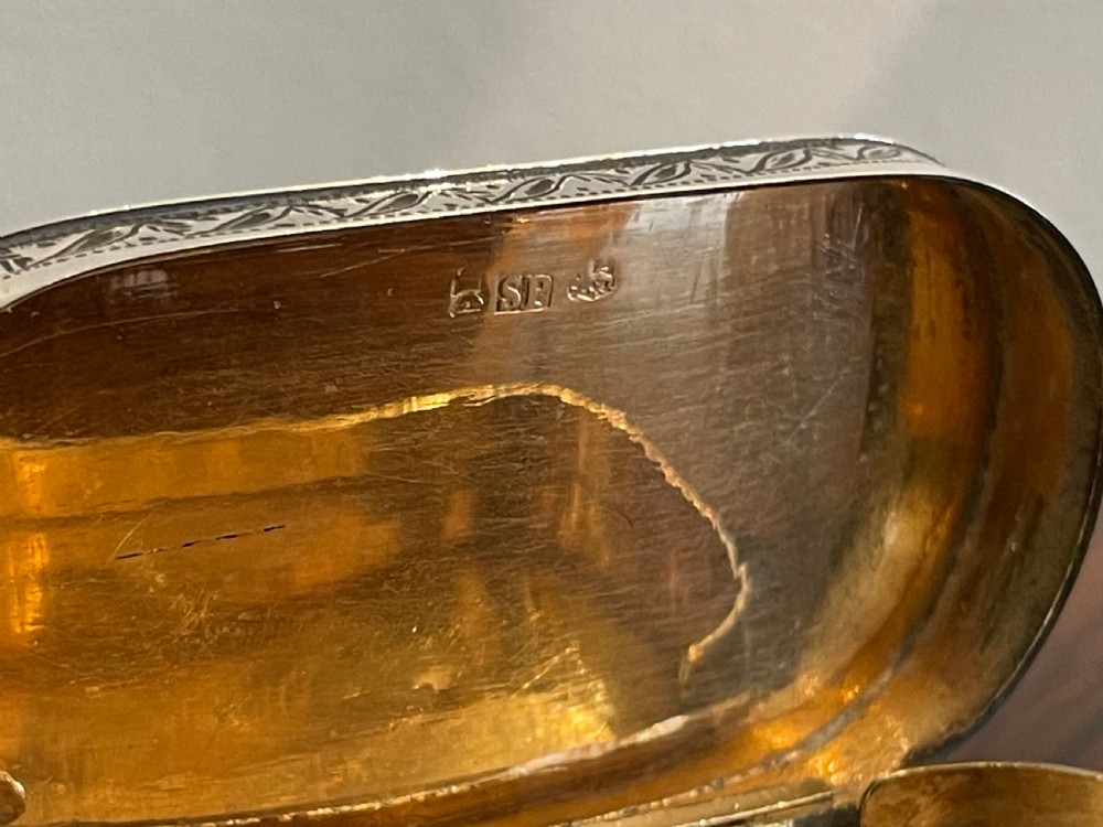 George III Curved Silver Snuff Box by Samuel Pemberton, 1800 View VIII