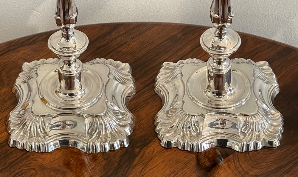 Good Pair of Solid Silver Candlesticks, 9 Inch View III