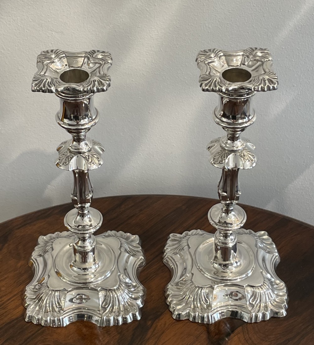 Good Pair of Solid Silver Candlesticks, 9 Inch View VI