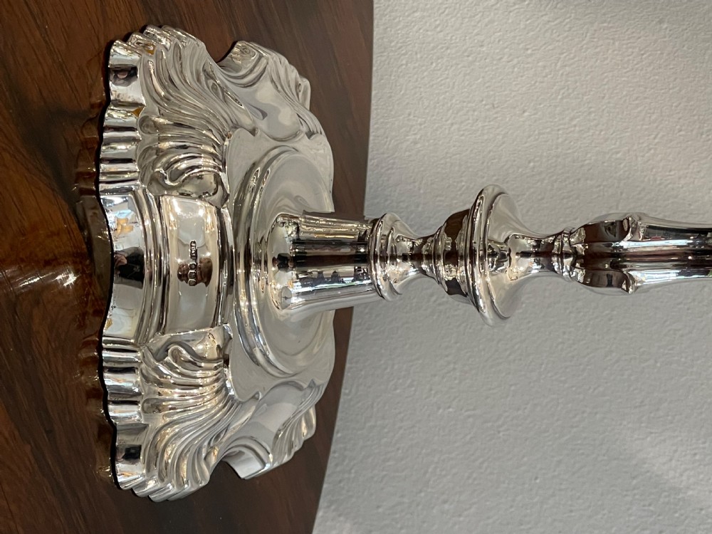 Good Pair of Solid Silver Candlesticks, 9 Inch View X