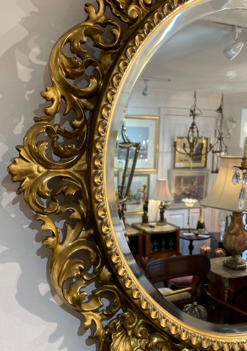 Early 20th Century Florentine Giltwood Mirror View II