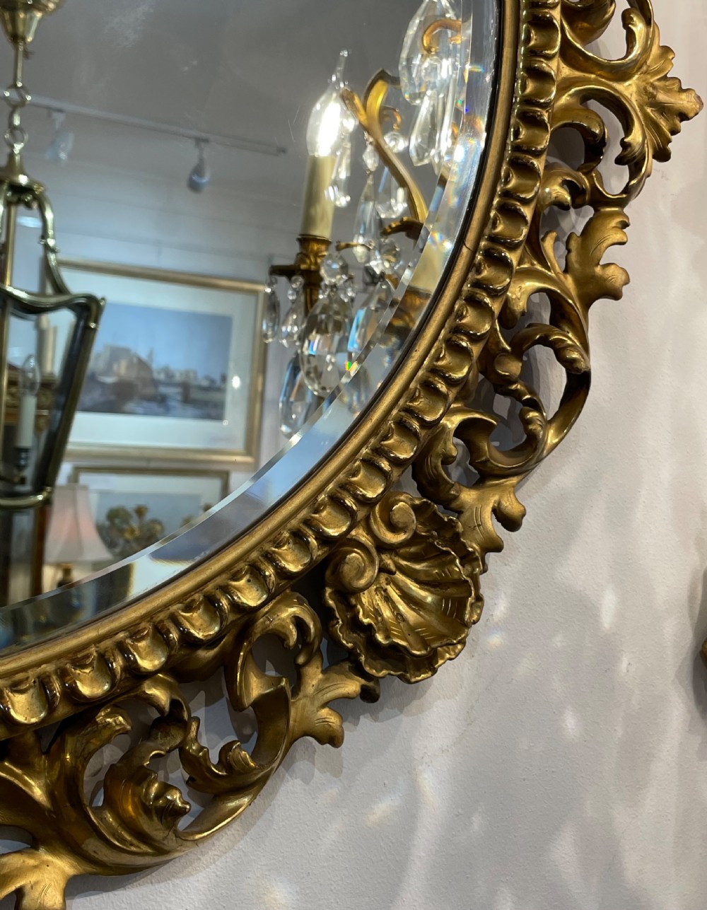 Early 20th Century Florentine Giltwood Mirror View III