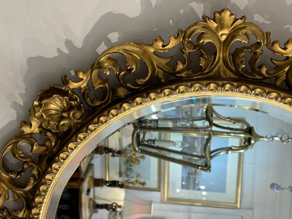 Early 20th Century Florentine Giltwood Mirror View IV