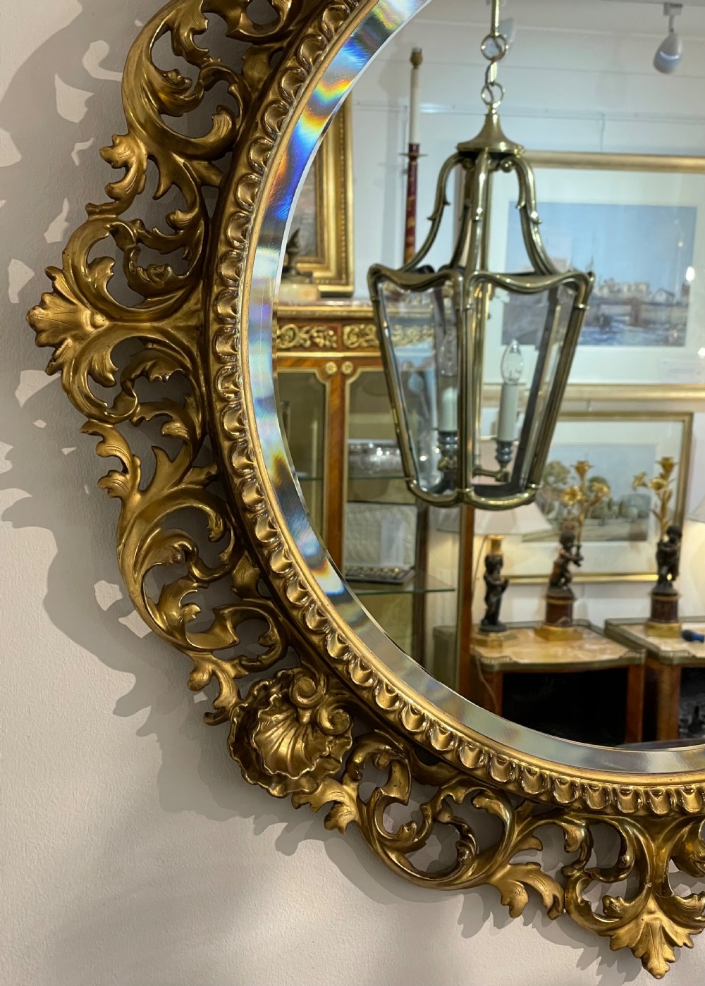 Early 20th Century Florentine Giltwood Mirror View V