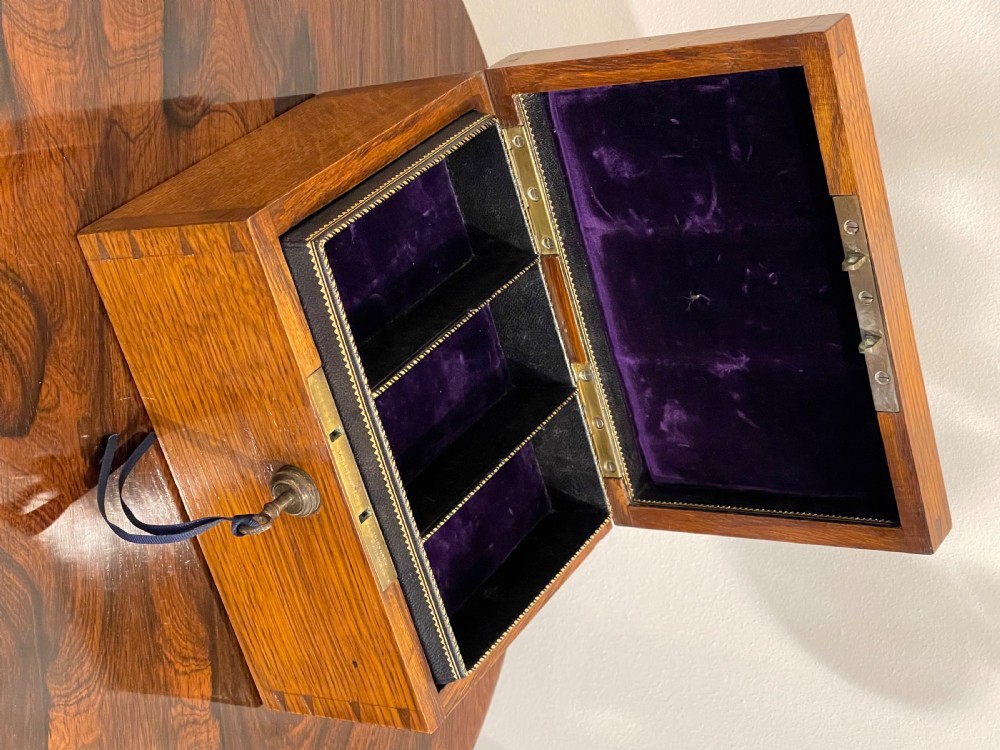 Victorian Golden Oak Jewellery Box by Carlisle & Watts, Edinburgh  View II
