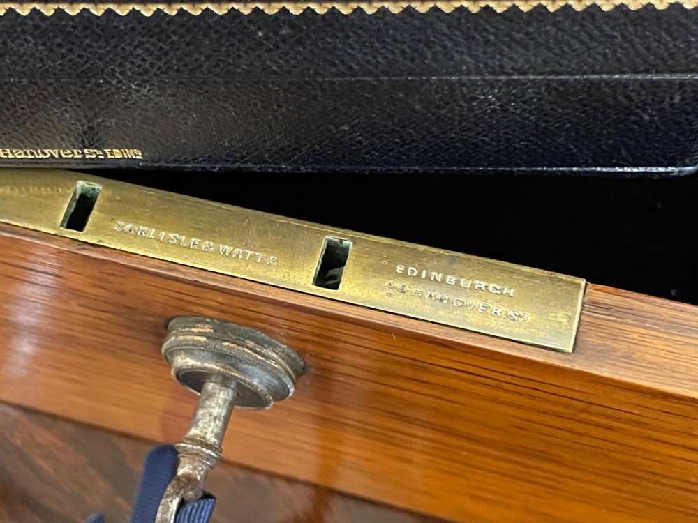 Victorian Golden Oak Jewellery Box by Carlisle & Watts, Edinburgh  View VII