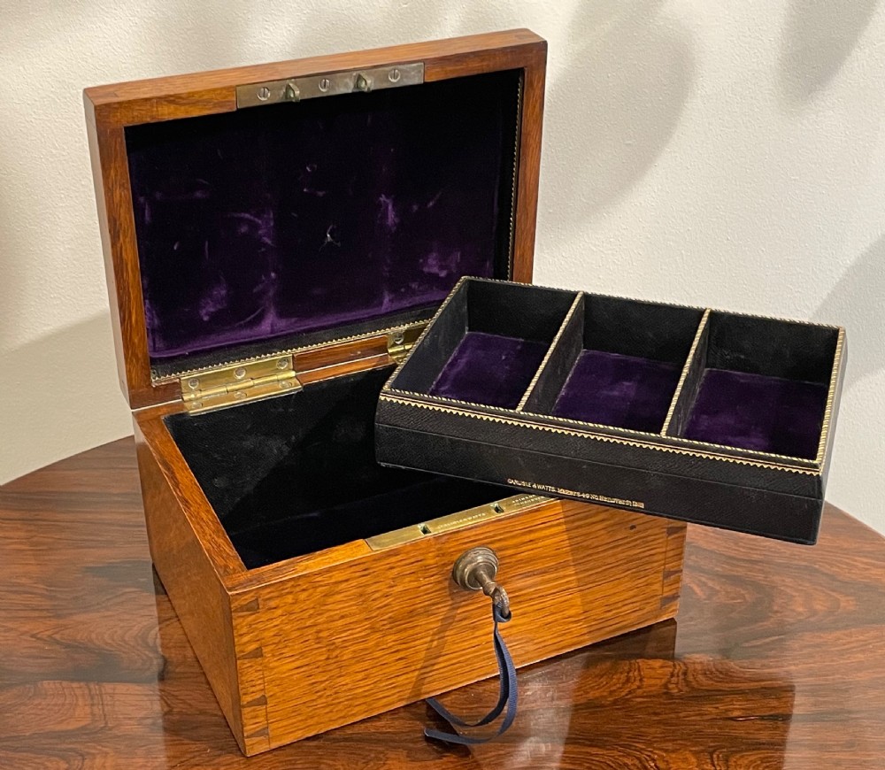 Victorian Golden Oak Jewellery Box by Carlisle & Watts, Edinburgh  View VIII