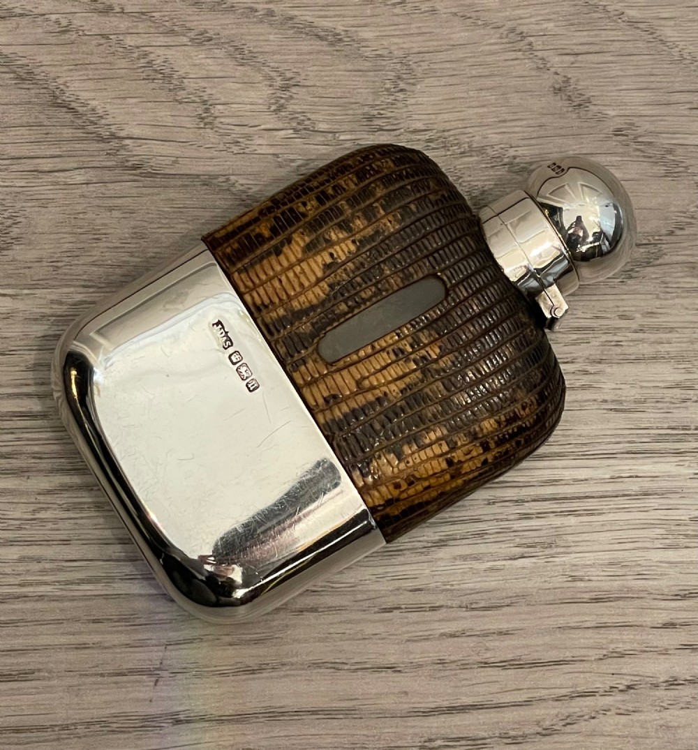 George V Solid Silver Hip Flask